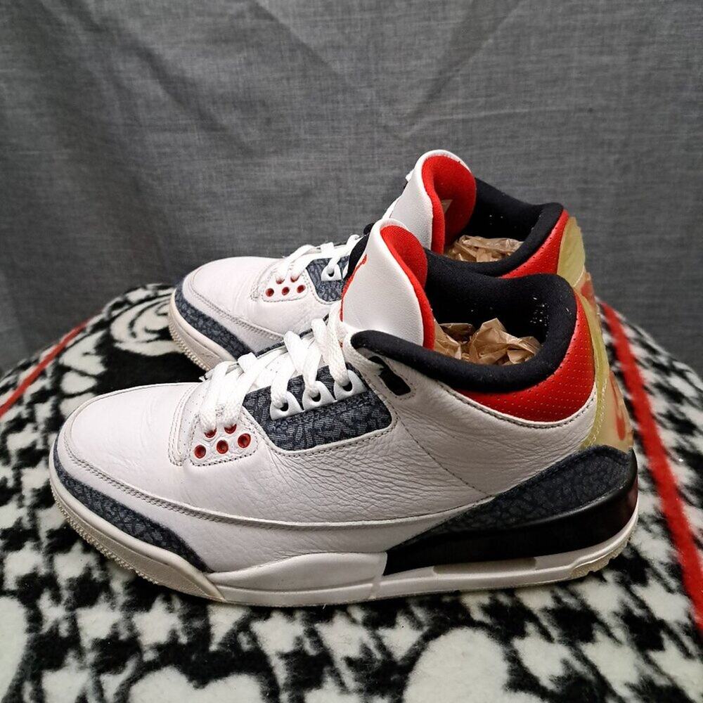 %Size 8 Nike Air Jordan 3 Retro Men Denim SE Fire Red 2020 AJ27